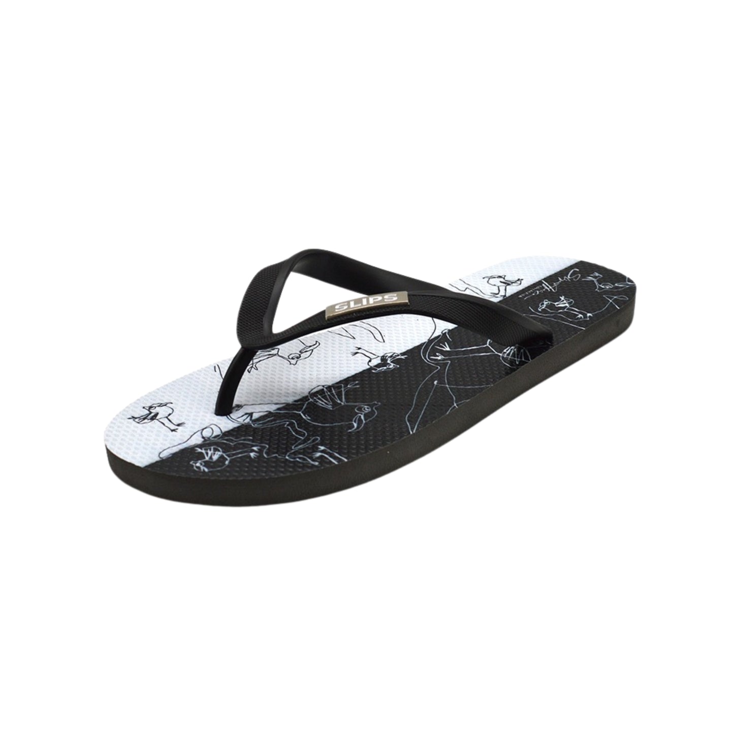 SHARON Flip Flops (Black/White)