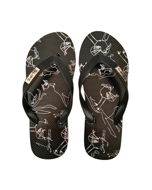 Sharon Flip Flops (Black)