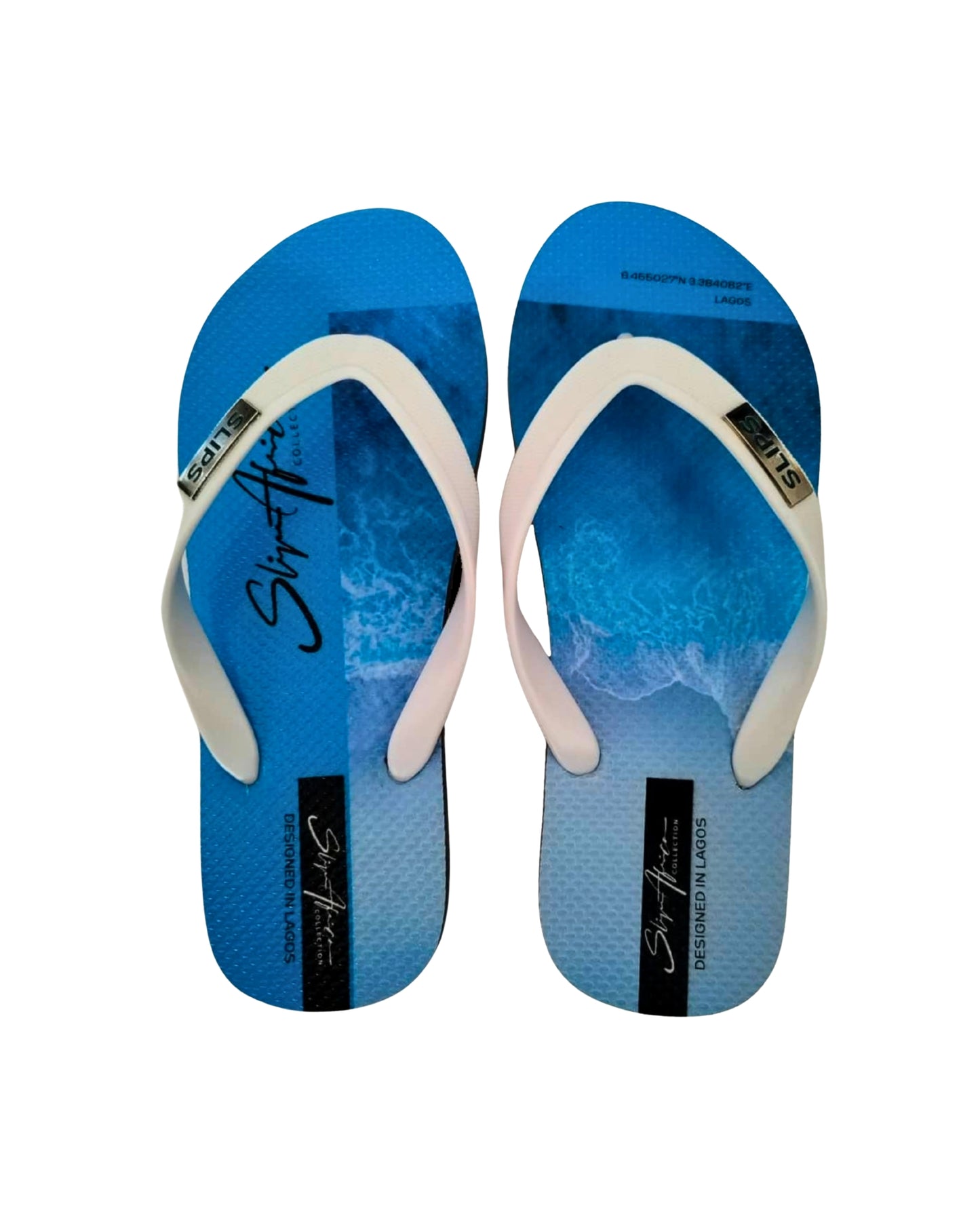 Ocean Blue Flip Flops
